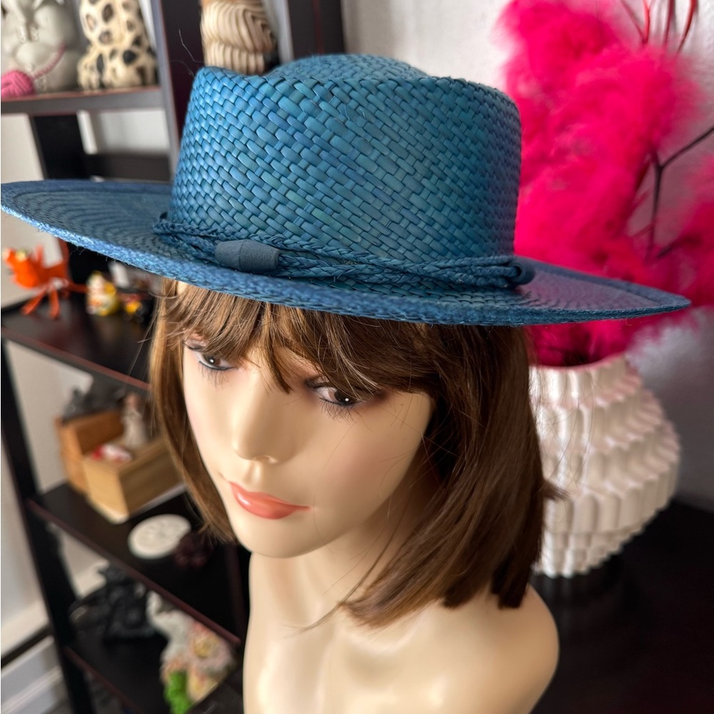 Blue Straw Woven Hat - Philippines